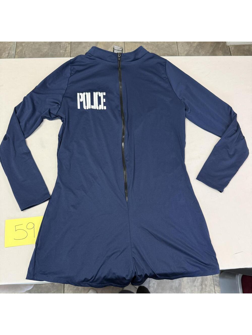 Leg Avenue Navy Blue Women's Long Sleeve Zip-Front Police Costume Size 3X
